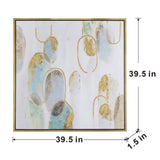 39.5" x 39.5" Modern Oil Painting, Square Framed Wall Art for Living Room Dining Room Office W2078130300