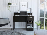 ZUN Charlotte Computer Desk with 2 Storage Shelves and Drawer B128P148894