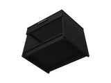 Nightstand 21"H, One Drawer, Low Shelf, Superior Top, Black B097132927
