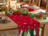 Christmas Table Runner 13x72 Inch, Xmas Trees Snowflakes Holiday Decorative Farmhouse Table 70768110