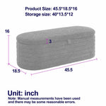 ZUN [Video] Welike Length 45.5 inchesStorage Ottoman Bench Upholstered Fabric Storage Bench End of Bed W834119847