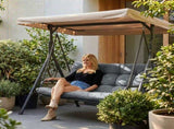 Outdoor Swing Cushions 70 Inch, Waterproof 4" Thick Porch Swing Cushion Replacement with Backrest 25090872