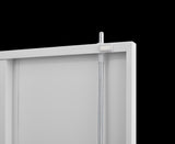 Gray Steel Large Capacity Lockable Wardrobe with Hanging Rod and Compartments for Bedroom, Living W1247P293800