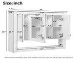 35inch Bathroom Wall Cabinet with Mirror, Wall Mounted Medicine Cabinet with Open Shelf, Mirrored N710P415335K