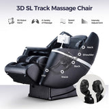 ZUN BOSSCARE 3D SL Zero Gravity Massage Full Body Chair with APP Control Shiatsu Recline Black W730P162483