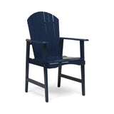 ZUN Outdoor Weather Resistant Acacia Wood Adirondack Dining Chairs , Blue Navy Finish 64844.00BLU