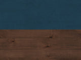Nora Modular 60 inch High Bookshelf, No Assembly Required, Blue Denim and Whiskey Finish B108P345203