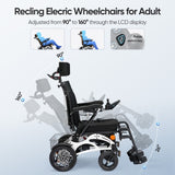 Automatic Reclining Foldable Wheelchairs for Adults, Longest Range 20 Miles of Deluxe 26161024