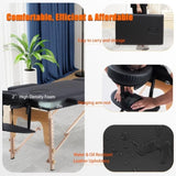 ZUN Massage Table Portable with Neck Stretcher, 84 inch Massage Bed Adjustable Lash Bed Massage Bed 58901655