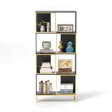 ZUN 4-Tier Storage Shelves, Bookcase Display Storage Shelf Corner Shelf for Small Space, Living Room W2167P192775