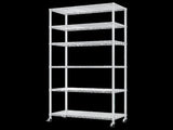 Heavy Duty Shelves 78.74" H Wire Shelving Unit with Wheels 1200LBS NSF Metal Shelves for 28342358