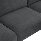 ZUN [New] 103.5*59" Modern L-shaped Sectional Sofa, 4-seat Velvet Fabric Couch Set with 23013217