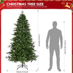 ZUN 7 FT Pre-lit Artificial Christmas Tree, Holiday Xmas Tree with 400 Warm White Lights, 950 Branch 23366057