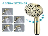 Handheld Shower Head with Hose High Pressure Shower Heads, Gold 95605037