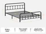 Metal Bed Frame,Full Size Bed Frame with Headboard,Structurally Stable, Under Bed Storage,No Box W311P388949