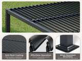 10' x 12'Pergola Modern Style with Adjustable Louvers for Outdoor Roof, Garden, Easy Assembly, 65073227