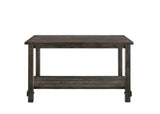 Weathered Grey Counter Height Table with Bottom Shelf B062P209314