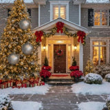 4PCS Set 4.7" Christmas Ball Ornaments Glass Hanging Decorations for Holiday Tree Party Decor 94323485