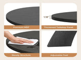 Round Coffee Table, 31.5 Inch Circular Center Table with Curved Cross Legs, Melamine Laminated MDF 68345383