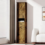 ZUN 69" H Tall Bathroom Storage Cabinet with 2 Barn Doors and 1 Drawer, Narrow Storage Unit, Adjustable W2386P207759