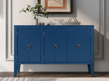 Adjustable Shelf Storage Sideboard with 3 Retro Metal Handles and 4 Pinewood Legs, for N711P261460C