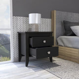 Windsor 2-Drawer Nightstand Black Wengue B06280040