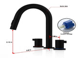 8-Inch Widespread Lavatory Faucet, 2-Handle 3-Hole with Pop-Up Drain and 360&deg Pull-Down Sprayer, 20847102