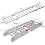 Aluminum Ramp 1,400 LBS/Pair, For Motorcycle/Lawn Mower/ATV Ramp and Tailgate Extender Combo 2 in 1, W465P257046