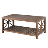 ZUN 52''W Handcrafted Coffee Table In Front Of The Sofa Or Loveseat For Living Room W1445P162747