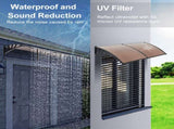 200 x 100 Household Application Door & Window Rain Cover Eaves Canopy Brown & 78561718