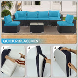 Outdoor Cushions for Patio Furniture Replacement, Patio Furniture Deep Seat Patio W419P313011