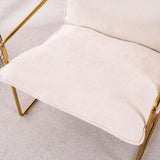 2 Chairs in 1 Box, Upholstered Hanging Armchair with Arm PocketsMetal frame, gold-plated W1901P147316