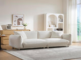 Sherpa Cloud Couch, 87.4" Upholstered 3-Seater Loveseat Sofa, Modern Boucle Couch with 2 W3226P371354