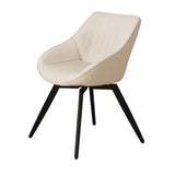 A set of 4 dining chairs, medieval modern kitchen dining chair, PU decorative chairs with black 98624263