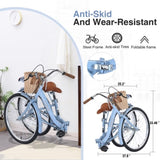 26 Inch Single Speed Folding Lady Bike , Durable Steel Frame,Compact Design for Easy Storage and W1019P248820