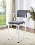 Grey and White Padded Counter Height Chair B062P209230