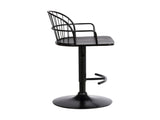 Drawe Adjustable Black Wood and Metal Barstool B2736P511302