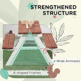 Wooden outdoor children's picnic table - Brown 90630593