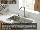 Kitchen Faucet with Pull Down Sprayer Industrial 1 Handle 1 or 3 Hole Faucet for Farmhouse Camper 77368506