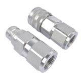 ZUN 3/4'' NPT 5/8'' Body High Flow Hydraulics Flat Face Quick Connect Coupler Set 15871375