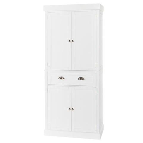 ZUN Single Drawer Double Door Storage Cabinet White 87201323