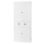 ZUN FCH Single Drawer Double Door Storage Cabinet White 56206735