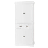 ZUN FCH Single Drawer Double Door Storage Cabinet White 56206735