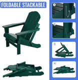 ZUN Folding Adirondack Chair, Relaxing Stackable Arm Rest Ergonomic HDPE All-Weather Adirondack Chair W2103P179347