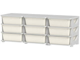 29.5" 3-Tier Kids Storage Unit Dresser Tower with 9 Drawers 32859265