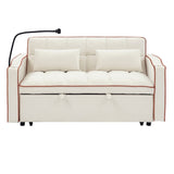 55.51 inch versatile foldable sofa bed in 3 lengths, modern sofa sofa sofa velvet pull-out bed, W2353P151789