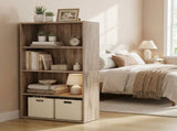 4-Tier Freestanding Bookcase with Open Shelving, Milk Mocha 50380631