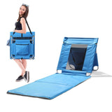 Foldable Beach Lounger, Lightweight Beach Mat Lounge Chair with Breathable Mesh Back, Cooler Pocket 50286081