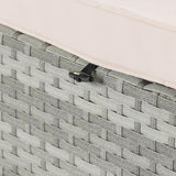 OUTDOOR SOFA PE RATTAN FURNITURE DECK CHAIR GRAY RATTAN W874P146993