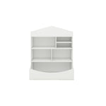 ZUN Multi-Functional 7 Shelf Bookcase, Storage Display, Rack, Organizer, White,14.37" D x 31.50" W W282104552